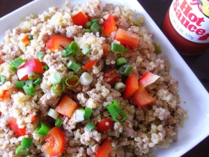 Dirty Quinoa with Hot Sauce