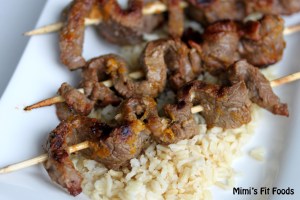 Orange Beef On a Stick
