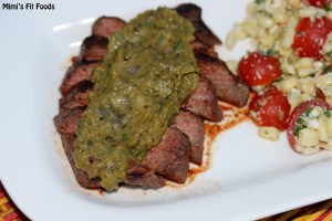 Grilled Steak with Roasted Pablano Sauce