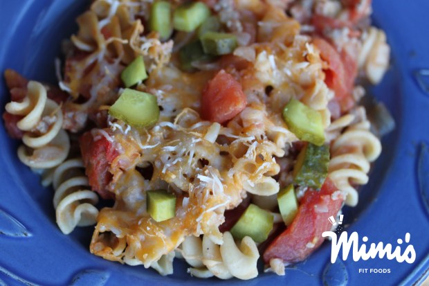 Turkey Cheeseburger Casserole - Mimi's Fit Foods