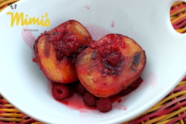 Grilled Peaches With a Raspberry-Lime Marinade - Mimi's Fit Foods