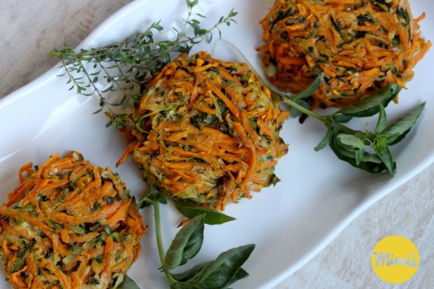 Fresh Herb Sweet Potato and Zucchini Baked Fritters
